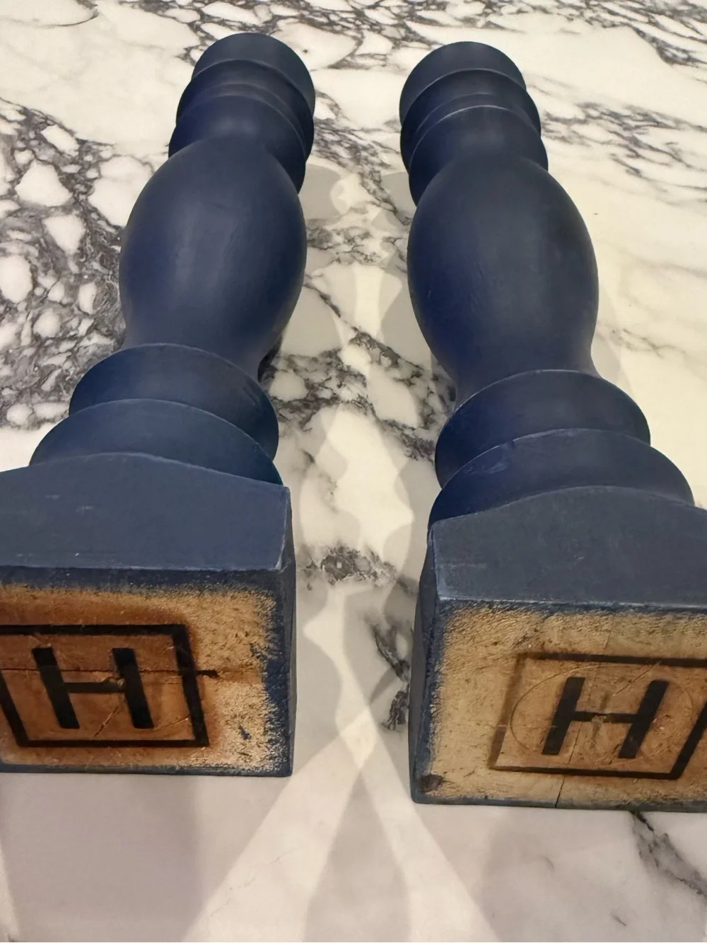 Harp Design Co. Handmade Turned Wood Candlesticks - Set of 2